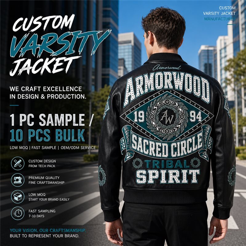1 MOQ Custom Men's Leather Jacket Manufacturer