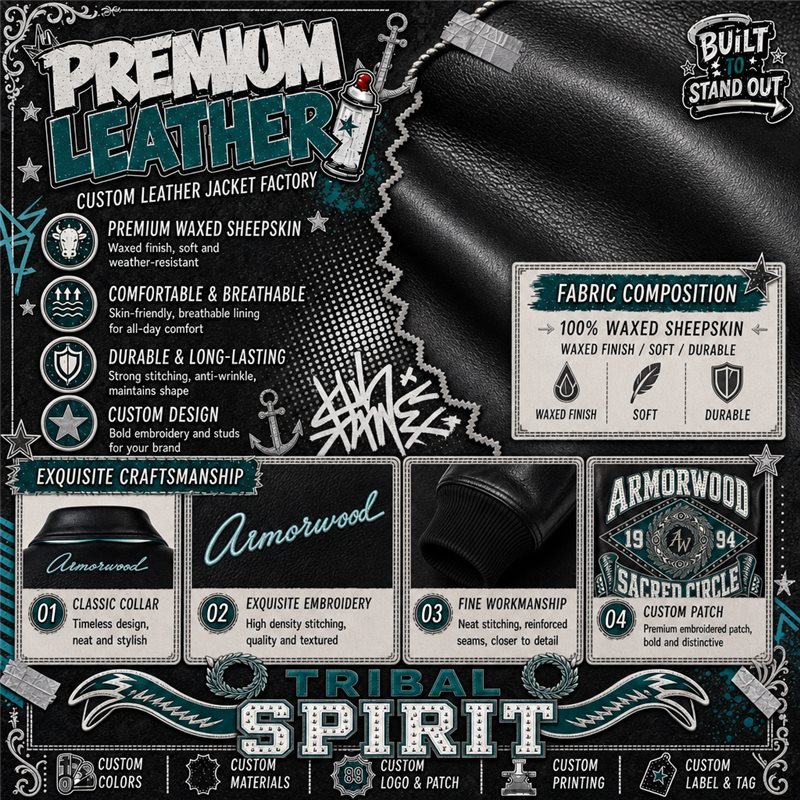 China Leather Garments Manufacturer OEM Lambskin Jacket for Men