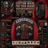 Custom Punk Rock Contrast Leather Varsity Jacket with Applique