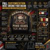 Custom Made Punk Style Men's Leather Jacket, Applique, Cowhide