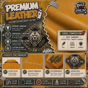 Custom Men's Luxury Applique Embroidery Bomber Jacket, Genuine Leather