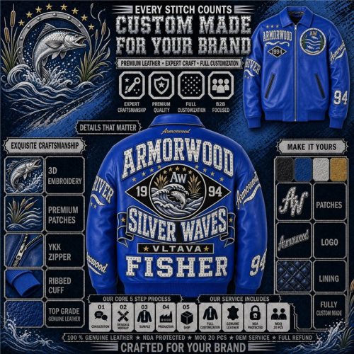 One Stop Custom Genuine Leather Varsity Jacket, Rhinestone, Lambskin