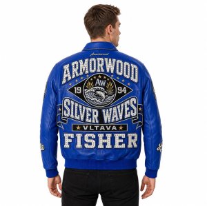 One Stop Custom Genuine Leather Varsity Jacket, Rhinestone, Lambskin