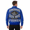 One Stop Custom Genuine Leather Varsity Jacket, Rhinestone, Lambskin