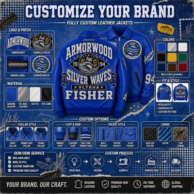 One Stop Custom Genuine Leather Varsity Jacket, Rhinestone, Lambskin