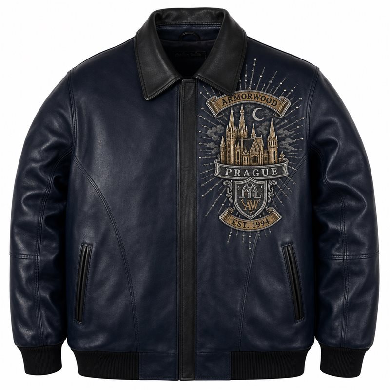 Bespoke Full Grain Cowhide Men's Fall Jacket