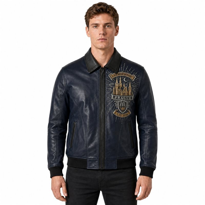 Bespoke Full Grain Cowhide Men's Fall Jackets