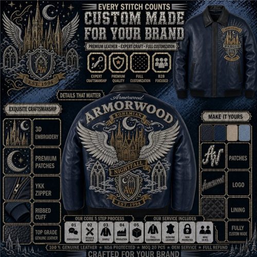 Custom Men's Leather Varsity Jacket, Applique, Cowhide, Custom Made to Order