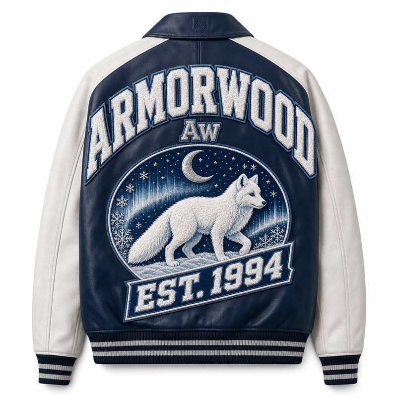 Bespoke Men's Genuine Leather Varsity Jacket
