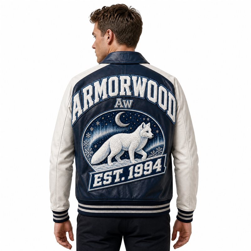Bespoke Men's Genuine Leather Varsity Jackets