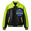 Custom Patchwork Chenille Embroidered Patch Design Varsity Jacket, Genuine Leather