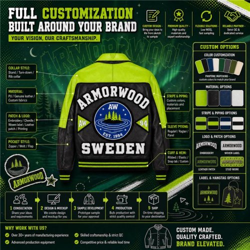 Custom Patchwork Chenille Embroidered Patch Design Varsity Jacket, Genuine Leather