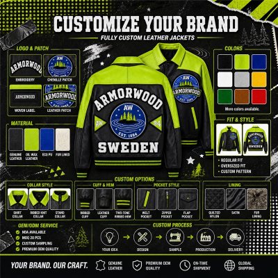 Custom Patchwork Chenille Embroidered Patch Design Varsity Jacket, Genuine Leather