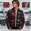 Custom Men's Leather Biker Jacket with Studded & Embroidered Detailing