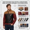 Custom Men's Black & Tan Leather Biker Jacket with Two Tone Detailing