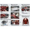 Custom Men's Red Leather Biker Jacket with Distressed Detailing