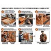 Custom Men's Orange Leather Biker Jacket with Studded & Patchwork Detailing, Punk Rock & Rocker