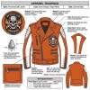 Custom Men's Orange Leather Biker Jacket with Studded & Patchwork Detailing, Skull & Punk Rock