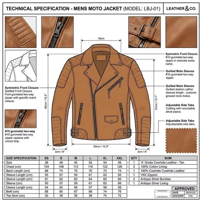 Custom Men's Brown Leather Biker Jacket with Quilted & Distressed Detailing, Vintage