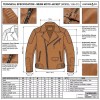 Custom Men's Brown Leather Biker Jacket with Quilted & Distressed Detailing, Vintage