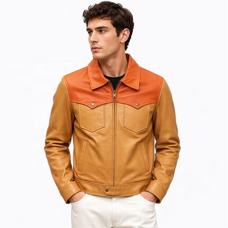 OEM Sheepskin Leather Biker Jacket