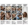 Custom Men's Brown Leather Biker Jacket with Distressed Detailing, Vintage