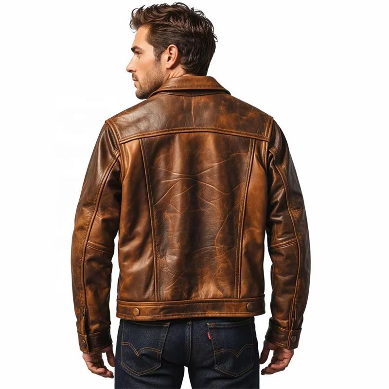 OEM Leather Trucker Jacket