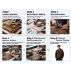 Custom Men's Brown Leather Coat with Studded & Patchwork Detailing, Vintage