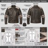 Custom Men's Black Leather Biker Jacket with Distressed Detailing, Vintage & Retro