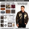 Custom Men's Hair-on Cowhide Leather Biker Jacket, Custom Made to Order