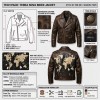 Custom Men's Hair-on Cowhide Leather Biker Jacket, Custom Made to Order