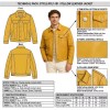 Custom Men's Mustard Leather Trucker Jacket, Custom Made to Order