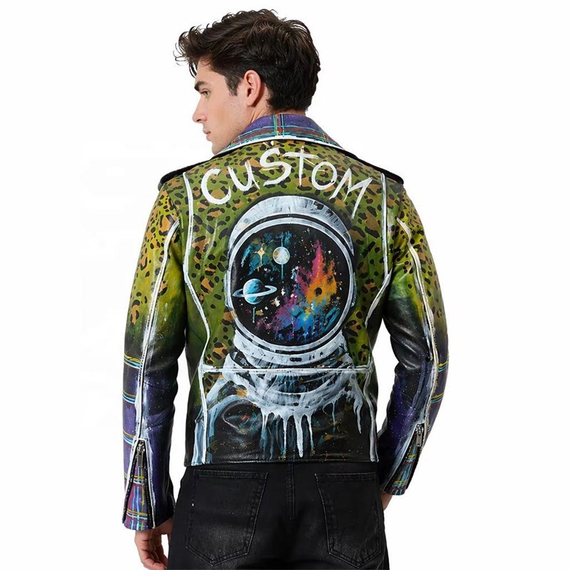 OEM Painted Lambskin Leather Jacket