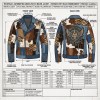 Custom Men's Leather Biker Jacket with Studded & Spiked Detailing, Denim & Punk Rock