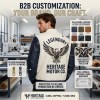 Custom Men's Leather Biker Jacket with Studded Detailing, Custom Made to Order