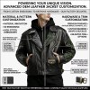 Custom Men's Leather Biker Jacket with Printed Detailing, Graffiti & Punk Rock