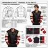 Custom Men's Leather Biker Jacket with Applique Detailing, Vintage