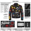 Custom Men's Leather Biker Jacket with Printed & Two Tone Detailing, Streetwear