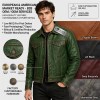 Custom Men's Lambskin Leather Trucker Jacket, Vintage & Slim Fit