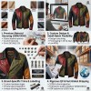 Custom Men's Leather Biker Jacket with Studded & Patchwork Detailing, Vintage