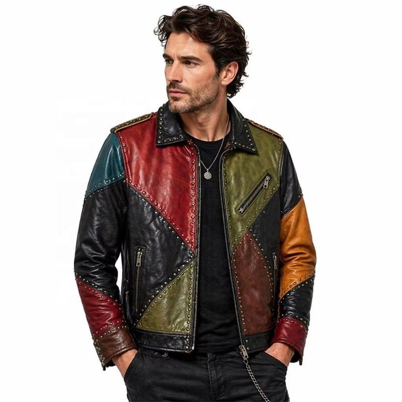 OEM Multicolor Leather Jacket