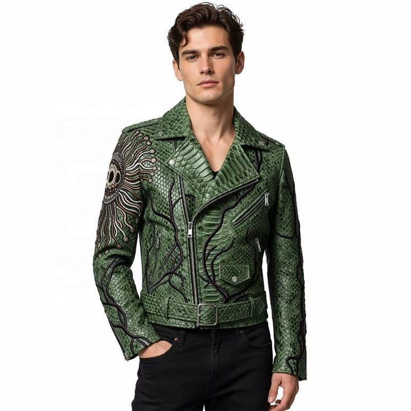 OEM Snake Skin Biker Jacket