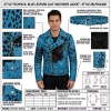 Custom Men's Blue Hair-on Cowhide Leather Biker Jacket, Custom Made to Order