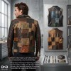 Custom Men's Leather Biker Jacket with Patchwork Detailing, Custom Made to Order