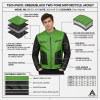 Custom Men's Black & Green Cowhide Leather Biker Jacket with Quilted & Two Tone Detailing, Custom Made to Order