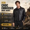 Custom Men's Black Cowhide Leather Biker Jacket, Custom Made to Order