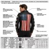 Custom Men's Black Leather Biker Jacket with Patchwork Detailing, Star & Punk Rock