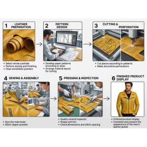 Custom Men's Yellow Lambskin Leather Biker Jacket with Printed Detailing, Snake