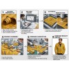 Custom Men's Yellow Lambskin Leather Biker Jacket with Printed Detailing, Snake