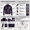 Custom Men's Purple Cowhide Leather Biker Jacket with Studded & Spiked Detailing